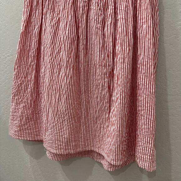 Next Pink Seersucker Stripe Collared Dress - Picture 4 of 7